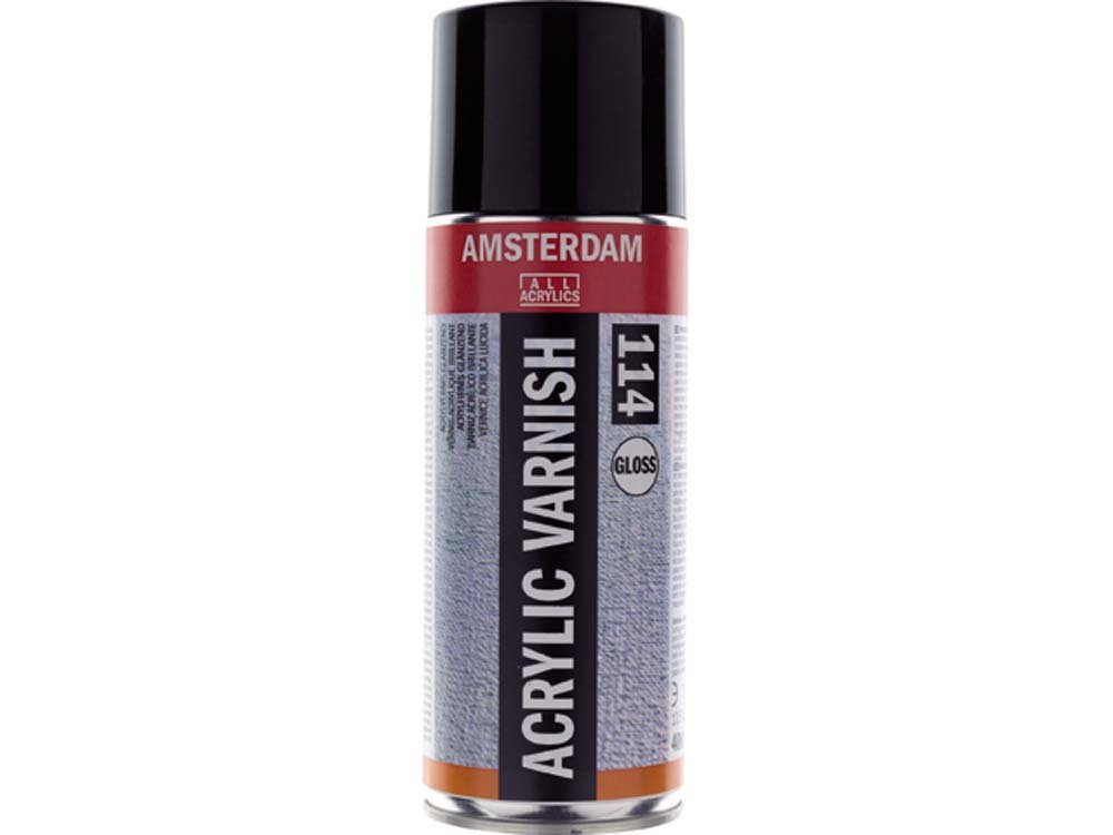 Amsterdam Akryl slutfernis Glans - 400 ml (Spray) - Akryl lak, Hobbylack, Fernis og kunstner medier til kunstmaling