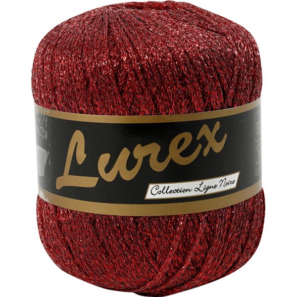 Lurex Garn - röd - 25 g Lurex Garn - röd - 25 g
