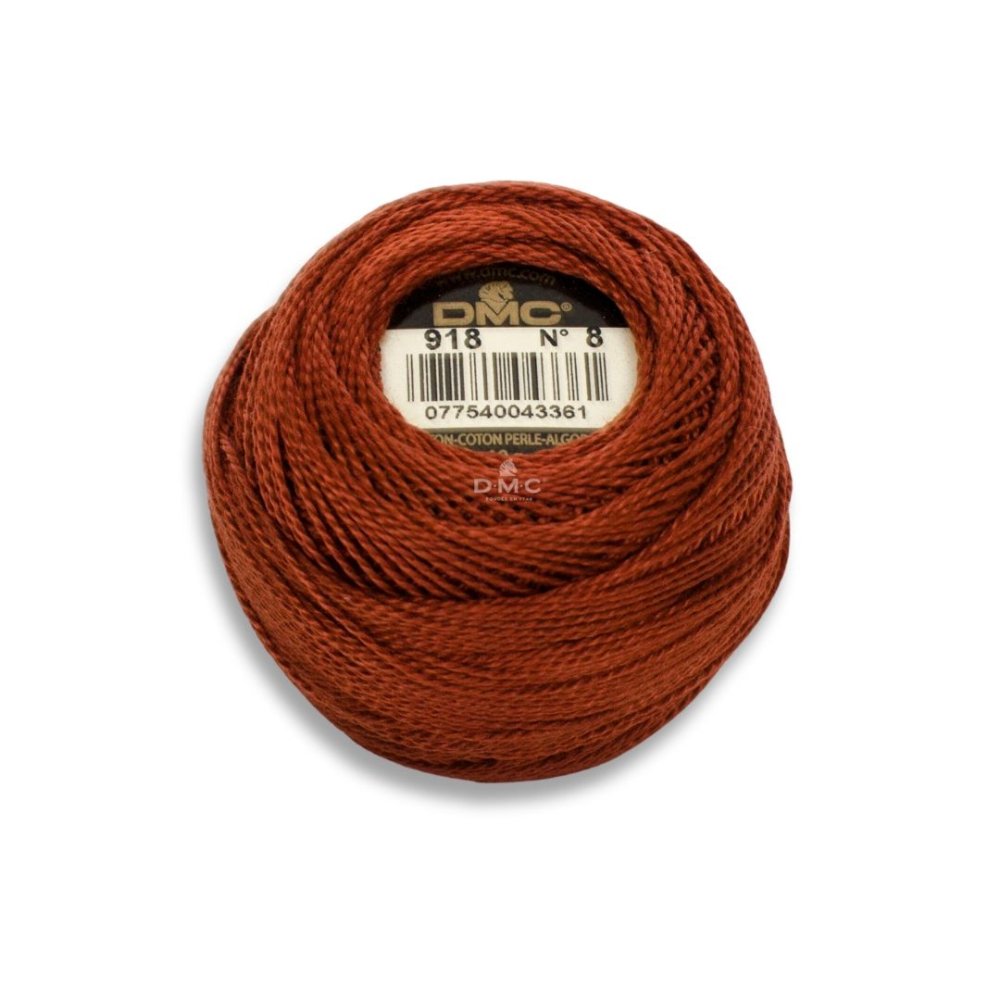 DMC Pearl Cotton Art. 116/8, 918 Dark Red Copper - Broderigarn, Garn, Sticka & virka