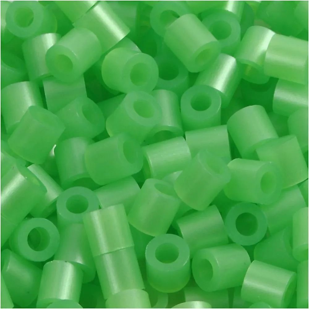 NABBI Tube Beads - Grøn Perlemor (32240) - 1100 stk. - Rørperler, Perler & perleplader, Håndværk
