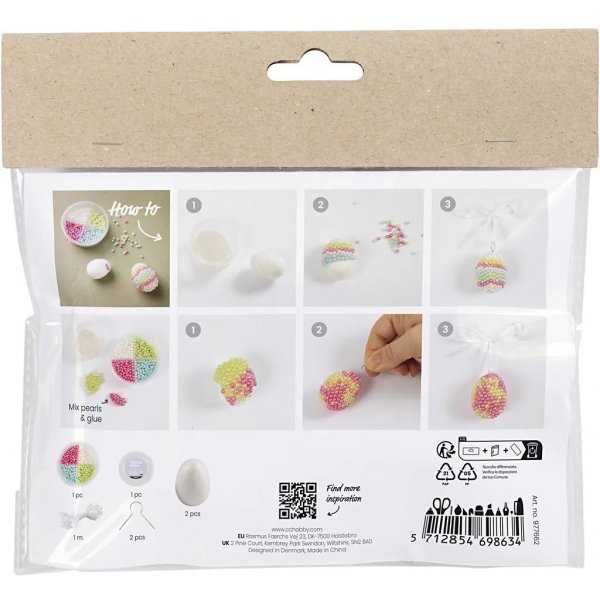 Mini DIY Kit Modellera, pastellfärger, Pärlägg Mini DIY Kit Modellera, pastellfärger, Pärlägg