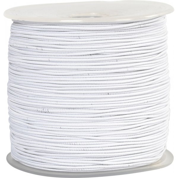Elastiskt snöre 1 mm - vit - 250 m Elastiskt snöre 1 mm - vit - 250 m