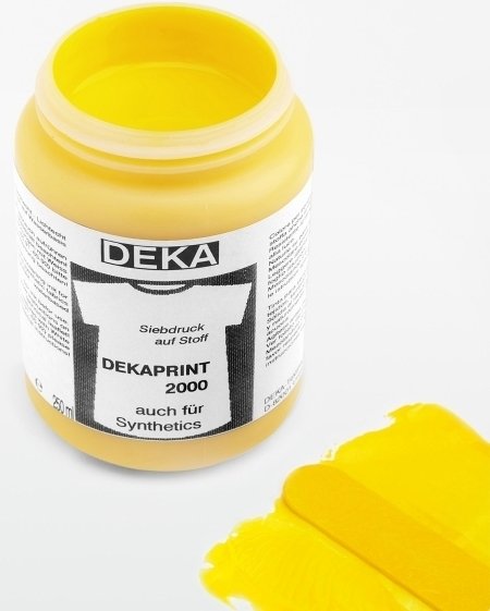 Stofffarge DEKA Print 250 ml - Euro Yellow 6605 - Tekstilfarge, Tekstilfarge, Hobbymaling
