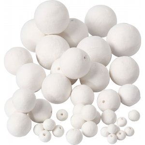 Flrteballer - hvite - forskjellige strrelser - 42 stk