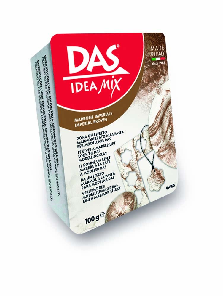 DAS Idea Mix 100g - Brun - Lufttorkande modellera, Modellera, Pyssel för barn, Hobbymaterial, Pyssla