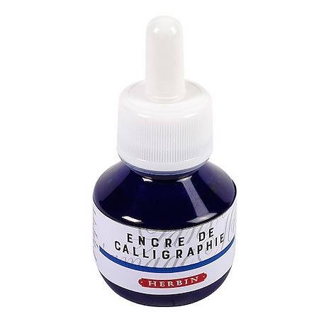 Kalligrafiblæk Herbin 50 ml - Blå - Tusch & Blæk, Kunstnerfarver