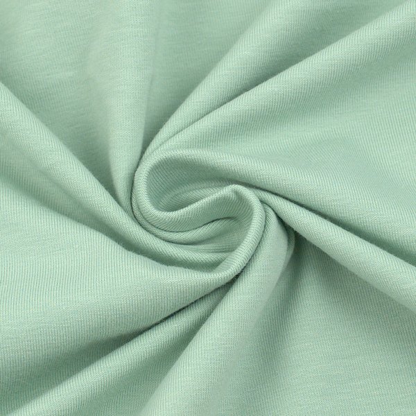 Bomullsstretchjersey Basic 2 – 150 cm - Mintgrön - Bomullsstrech, Bomullstyg, Tyger