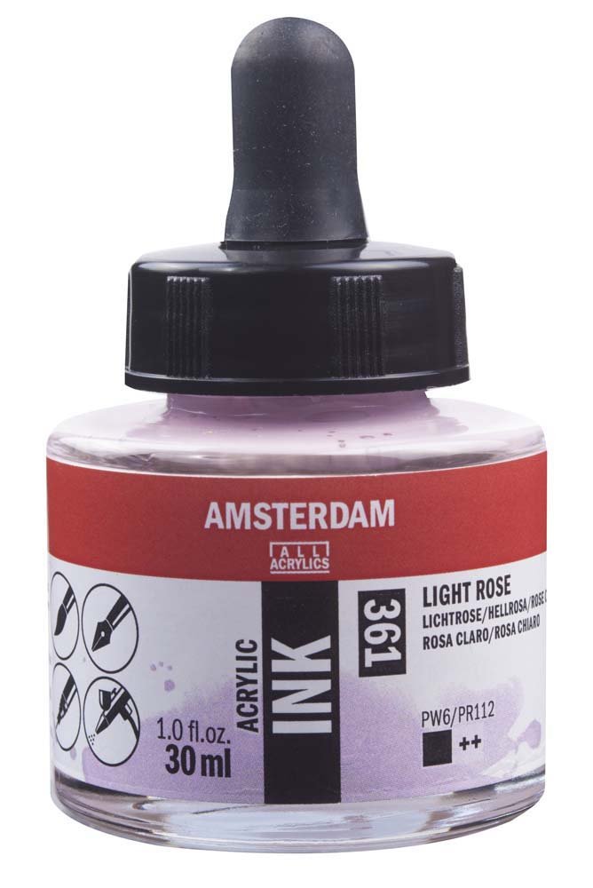 Akrylblekk Amsterdam 30 ml - Light Rose - Tusj & blekk, Kunstnermalinger