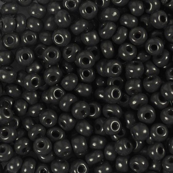 Rocaillepärlor matta frozen 4 mm Svart 25 g Rocaillepärlor matta frozen 4 mm Svart 25 g