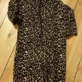 Kundbild Djurmönstrad trikå - Leopard svart/vit/gul - 160 cm: Snyggt, lagom kraftigt till...