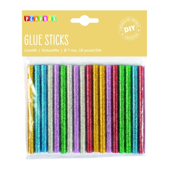 Limstift Glitter - 7mm 18 st Limstift Glitter - 7mm 18 st