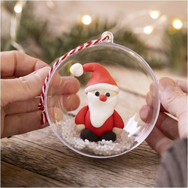 Mini DIY Kit Modellera - röd/vit - Jultomte Mini DIY Kit Modellera - röd/vit - Jultomte
