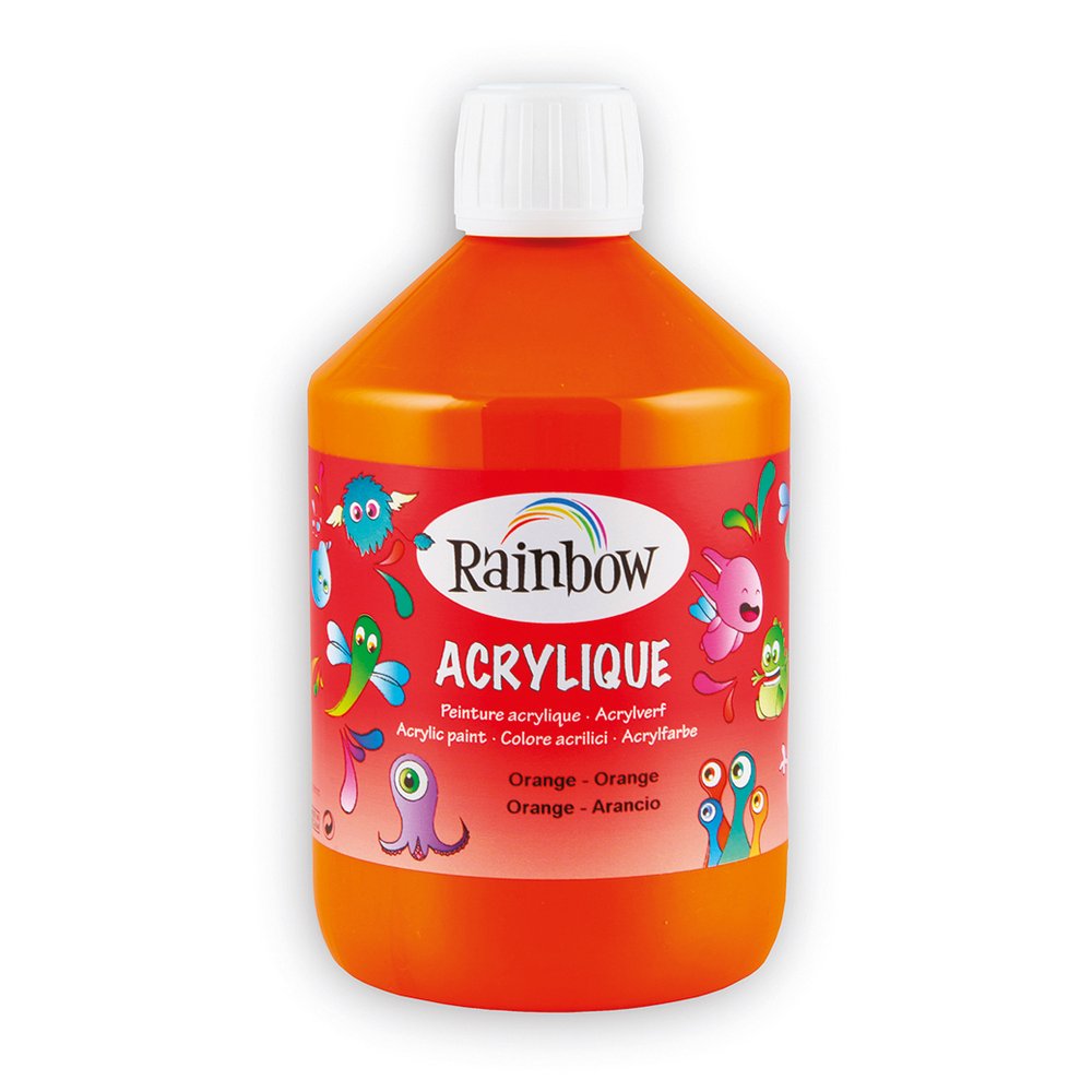 Akrylfärg Rainbow 500 ml - Orange - Akrylfärger, Konstnärsfärger