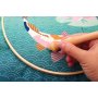 Punch needle-kit med koifisk, 25 cm
