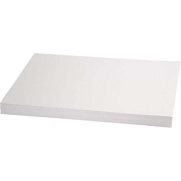 Färgad kartong - vit - A3 - 250 g - 100 ark Färgad kartong - vit - A3 - 250 g - 100 ark