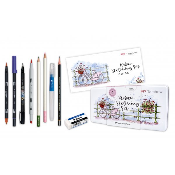 Tombow Urban Sketching-sæt med 9 dele Tombow Urban Sketching-sæt med 9 dele