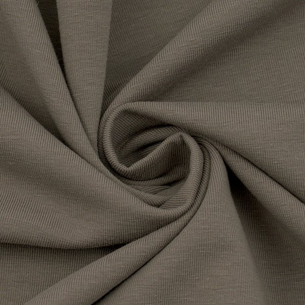 Bomullsstretchjersey Basic 2 – 150 cm - Taupe - Bomullsstrech, Bomullstyg, Tyger