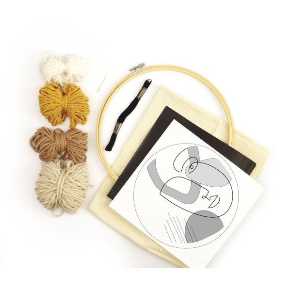 Punch needle-kit f�r linjekonst