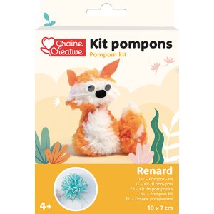 Gör-det-själv kit för pompom-räv Gör-det-själv kit för pompom-räv