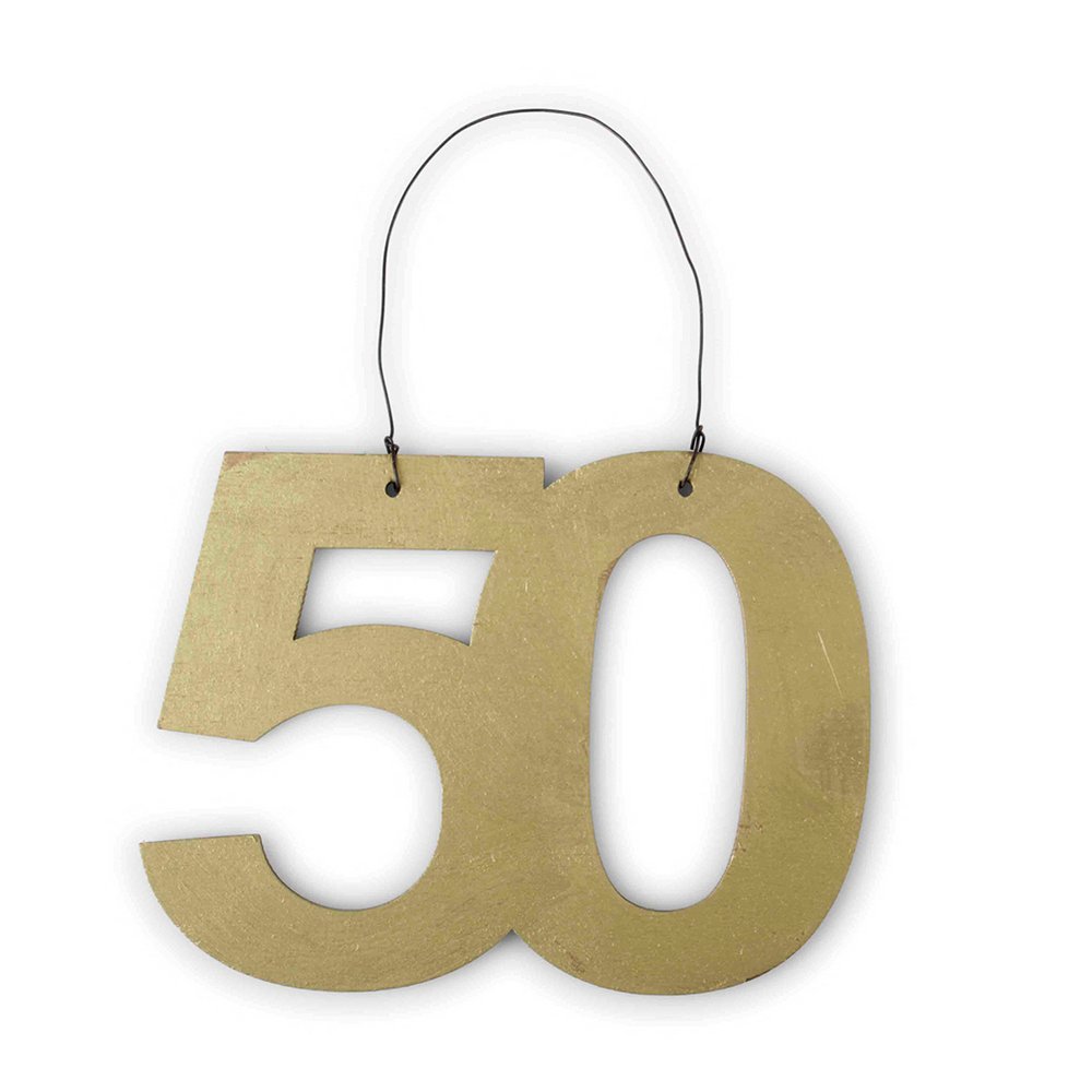 Hængende trætal 11x7,7/13,5 cm Guld - 50 - Øvrige træartikler, Træartikler, Dekorationsrammer, Hobbymateriale, Håndværk