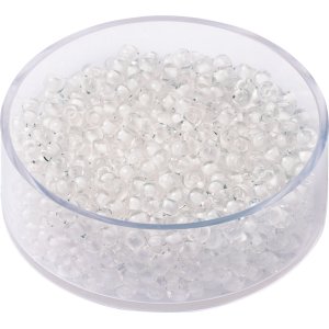 Bohemrocaille p�rlor 2,5 mm, 15 g, vit glansig