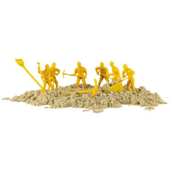 Kinetisk sand byggset 1100 g med formar, fordon och figurer - Kreativ lek
