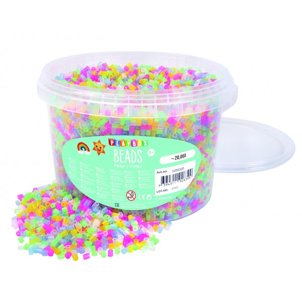 Rörpärlor 20 000 st transparent Rörpärlor 20 000 st transparent