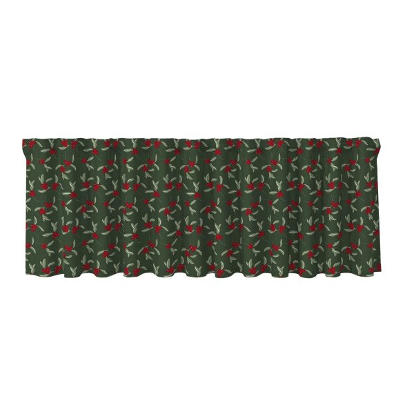 Flerstribet kappe Mistletoe med misteltenm�nster 50 cm Gr�n - S�lges i meterm�l