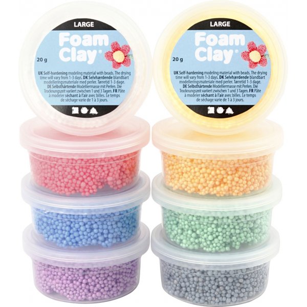 Foam Clay Large mixade färger - 8 x 20 g Foam Clay Large mixade färger - 8 x 20 g