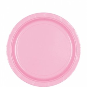 Ljusrosa papperstallrikar 22.8 cm - 20 st