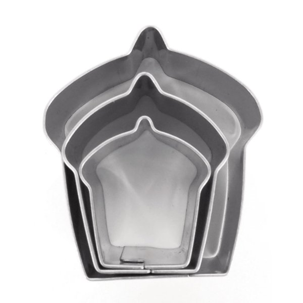 Miniutstickare i rostfritt stål, cupcake, 3-pack Miniutstickare i rostfritt stål, cupcake, 3-pack