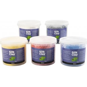 Silk Clay - primre farver - 6 x 650 g