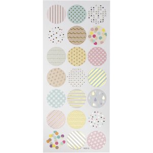 Pastelklisterm�rker 30 mm 1 ark