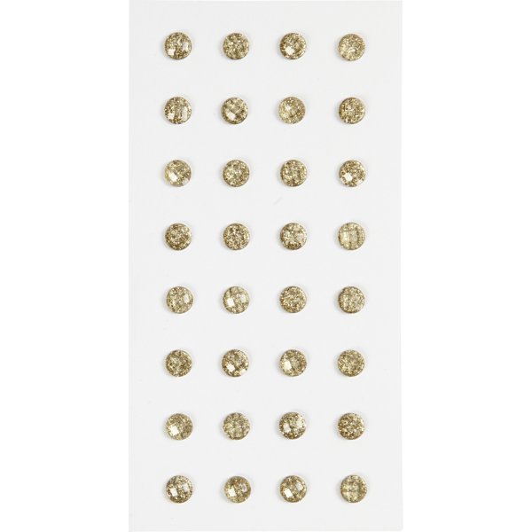 Rhinestones - guld - Ø8 mm - 32 st Rhinestones - guld - Ø8 mm - 32 st