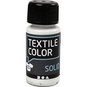 Textile Solid textilfrg - vit - tckande - 50 ml