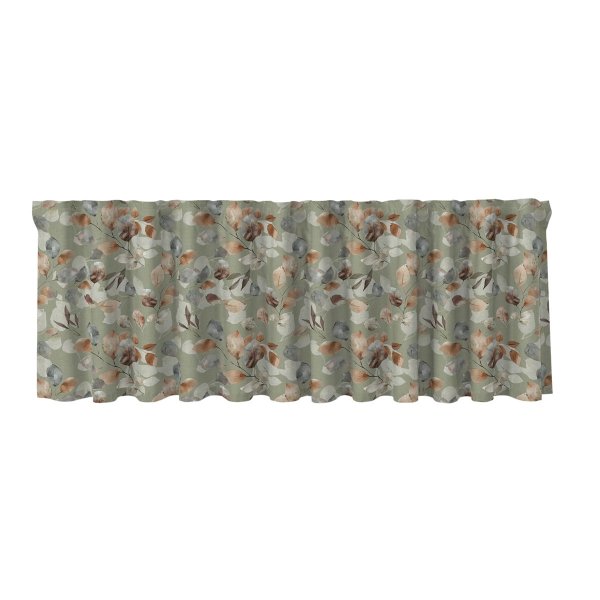 Multistribet frakke Osier classic med bladm�nster 50 cm Gr�n - S�lges i meterm�l