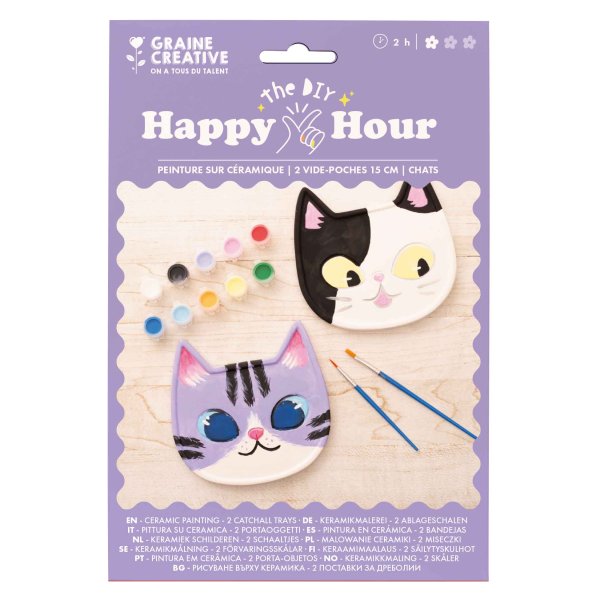 Keramikm�lning Happy Hour - Kattsk�lar