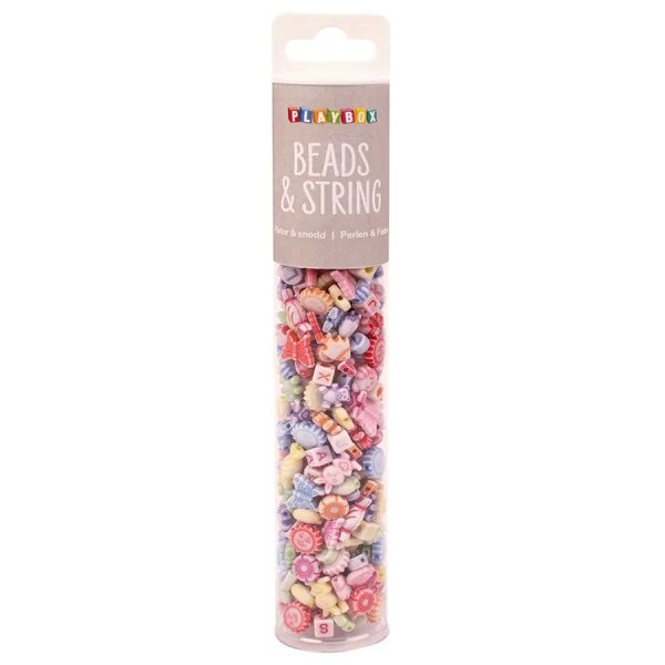 P�rlor och Bokst�ver Pastellmix - 350 st