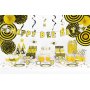 Papirsuger�r med hvide striber 19,5 cm gule - 10-pak