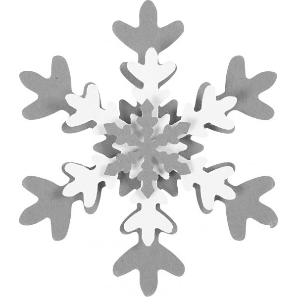 Lager-på-lager stansar - Snöflinga - 3 st Lager-på-lager stansar - Snöflinga - 3 st