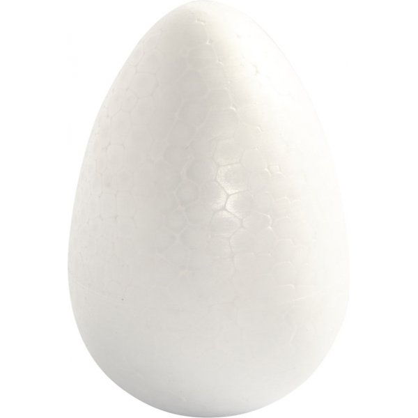 Frigolitägg - Vita - H12 cm - 5 st Frigolitägg - Vita - H12 cm - 5 st