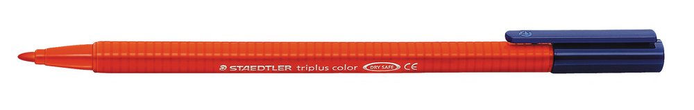 Fiberspidspen Triplus Color 1 mm - Rød - Fiberpenne, Penne, Penne, kridt & tusch