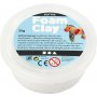 Foam Clay - vit - glitter - 35 g