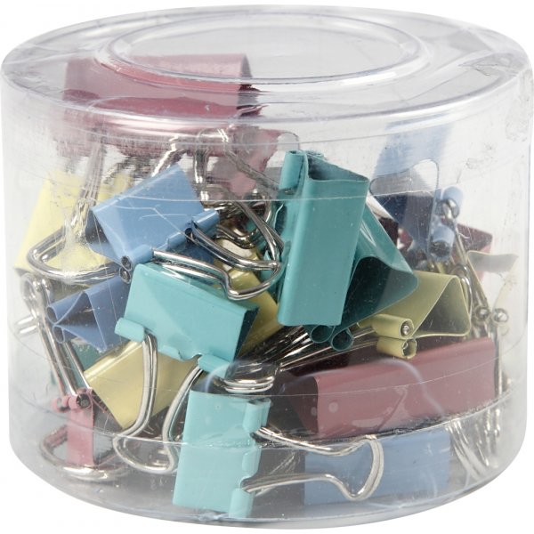 Clips - pastellfärger - 15/19/25 mm - 30 st Clips - pastellfärger - 15/19/25 mm - 30 st