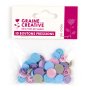 Set med 10 plastknappar i pastellfärger, storlek 20 (12,2 mm) Set med 10 plastknappar i pastellfärger, storlek 20 (12,2 mm)