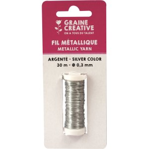 Metalltr�d silver 0,3 mm, 30 m