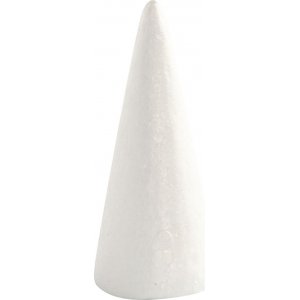 Styrofoam kjegler - hvit - 6 cm - 5 stk