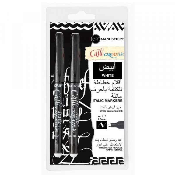 Kalligrafimarker 2.5 mm Vit