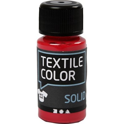 Textile Solid textilfrg - rd - tckande - 50 ml