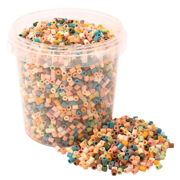 Rörpärlor i hink Dov Pastellmix - 5000 st Rörpärlor i hink Dov Pastellmix - 5000 st